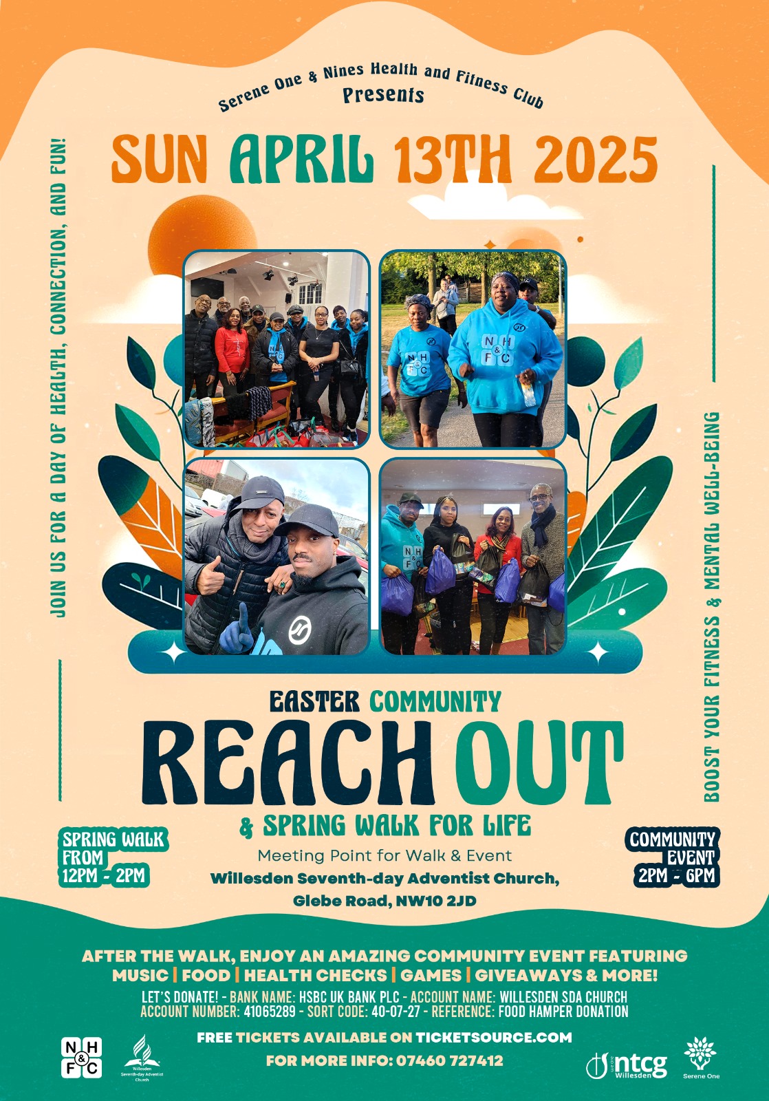 Community Reach Out and Spring Walk for Life flyer from 2025